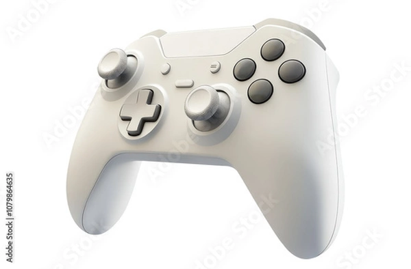 Obraz white joystick on isolated white background.