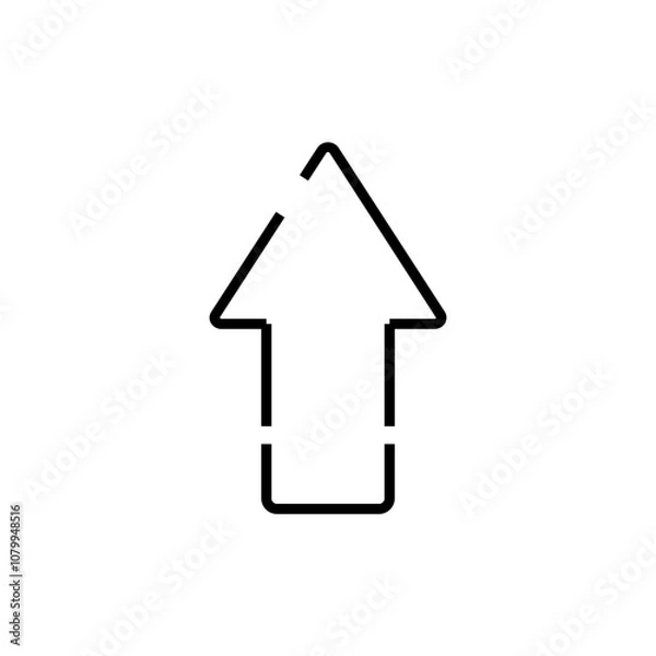 Obraz one way glyph icon