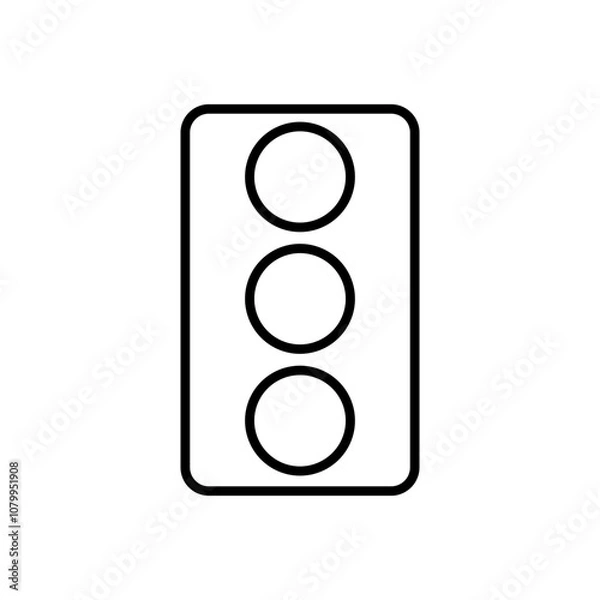 Obraz traffic lights line icon