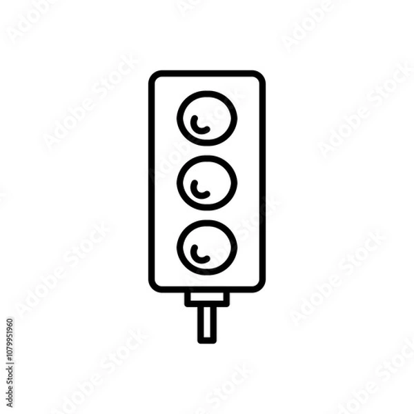Obraz traffic light line icon
