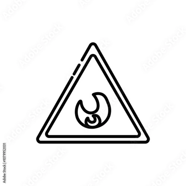 Obraz no fire line icon