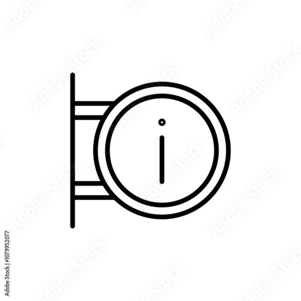 Obraz information point line icon