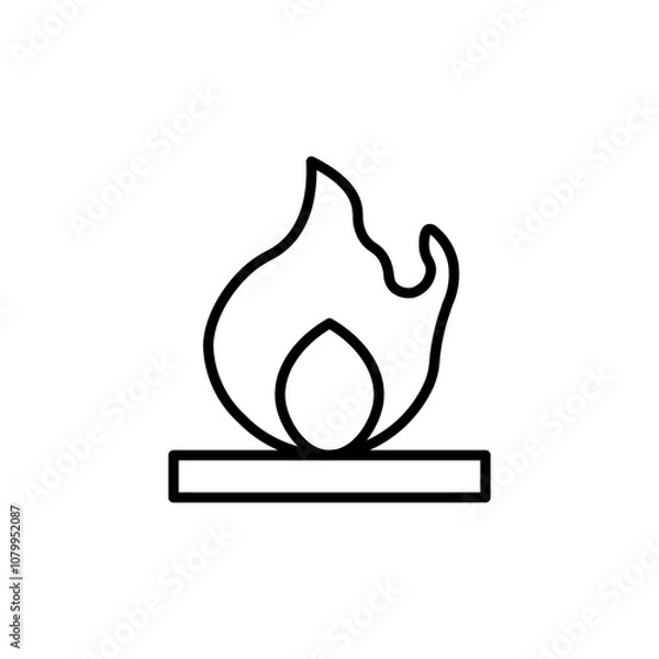 Obraz fire line icon