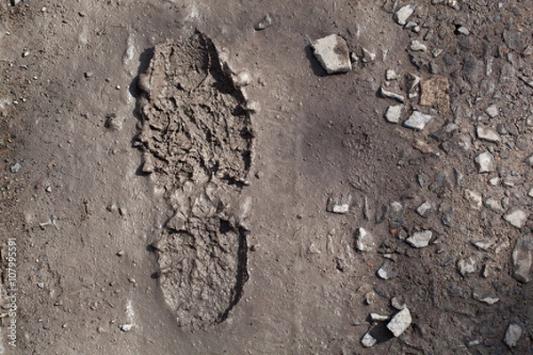 Fototapeta footprint rain