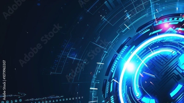 Obraz Abstract Technology Background with Futuristic Elements