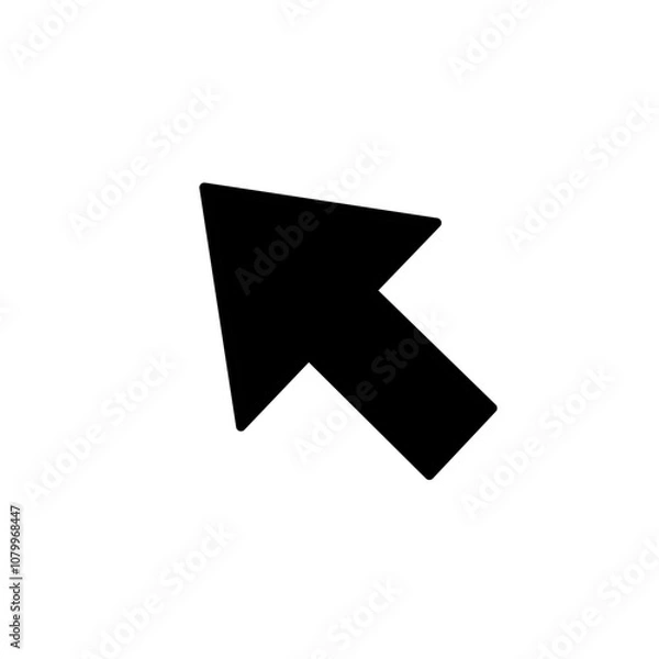 Fototapeta Black arrow cursor icon logo