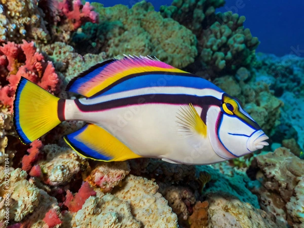 Fototapeta colorful Picasso Triggerfish
