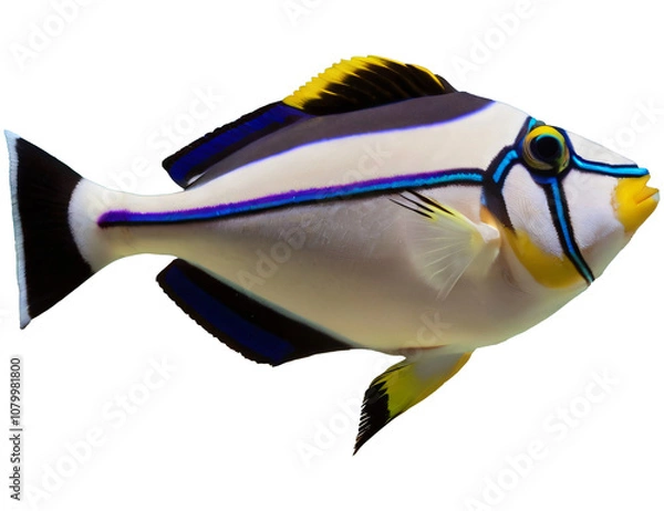 Fototapeta Picasso Triggerfish isolated