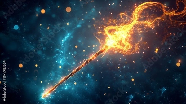 Fototapeta Magic element, colorful, Glowing Lights