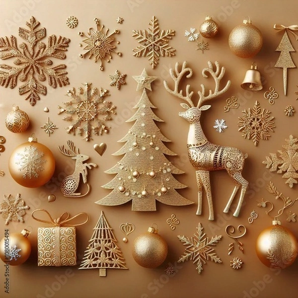 Obraz christmas background with christmas tree