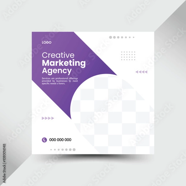 Obraz Creative social Media post design. Vector design