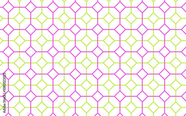 Obraz seamless pattern with shapes in two colours.