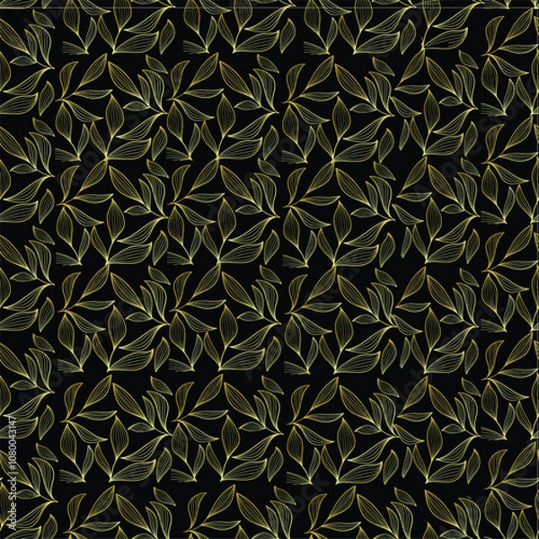 Obraz green leaves pattern