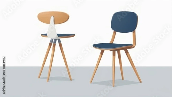 Fototapeta navy chair