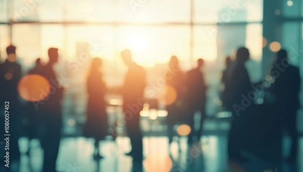 Fototapeta Join us for an engaging Networking Event with Professionals set in a Contemporary Modern Office Environment, where youll have a chance to make valuable connections and collaborations