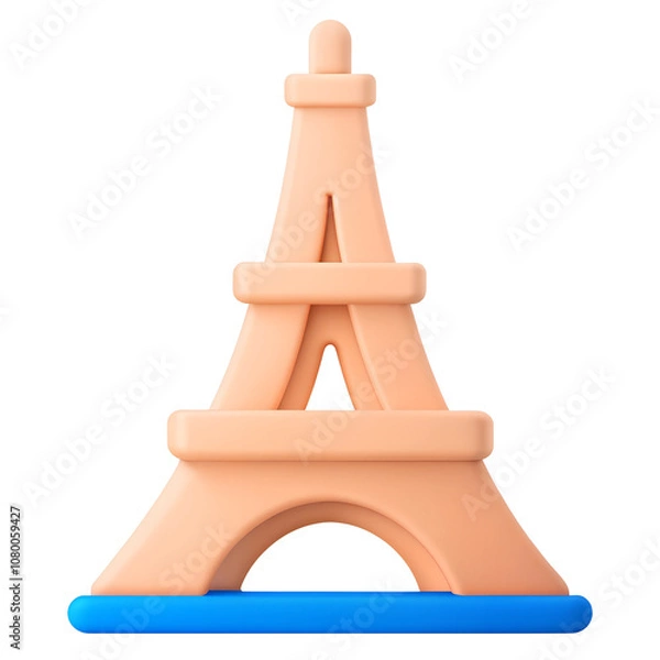 Fototapeta Eiffel Tower 3D Icon
