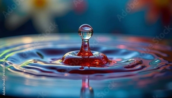 Fototapeta  A single drop of water a world of ripples