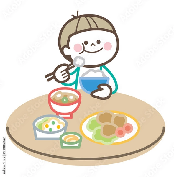 Fototapeta 子供　食事