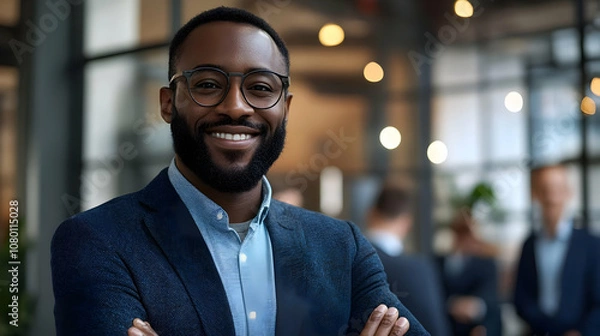 Fototapeta Smiling Businessman Portrait - Photo