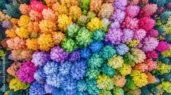 Fototapeta Rainbow Forest