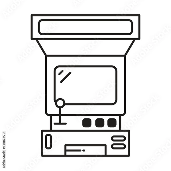 Obraz Arcade machine icon vector on white background