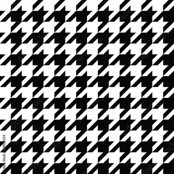 Obraz Houndstooth Pattern Black in Vector