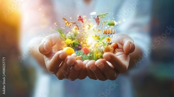 Obraz Coverage options for alternative medicine, supporting holistic health