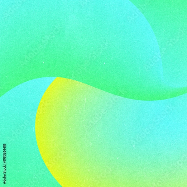 Obraz Vibrant Abstract Background With Green and Yellow Gradient Waves