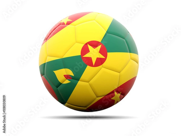 Obraz Football with flag of grenada