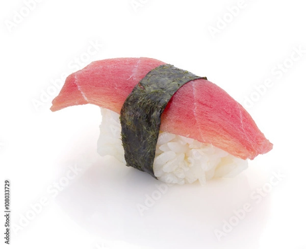 Obraz Tuna sushi nigiri isolated on white background
