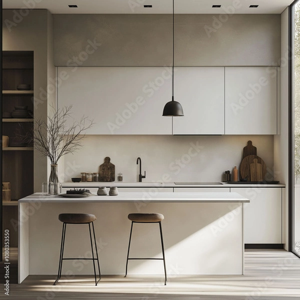 Obraz A modern, stylish, simple kitchen