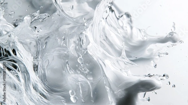 Fototapeta Dynamic Liquid Dance: A Captivating Close-up of Water in Motion