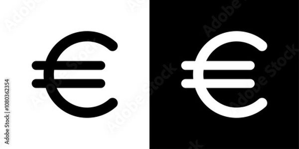 Obraz euro sign icon linear logo isolated