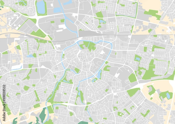 Fototapeta vector city map of Breda, Netherlands