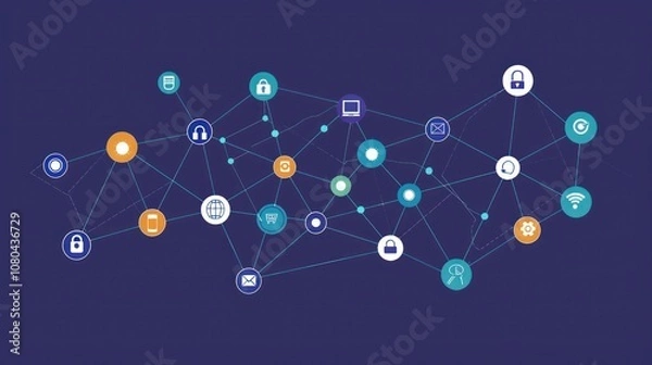 Obraz Connected Devices and a Network of Technology