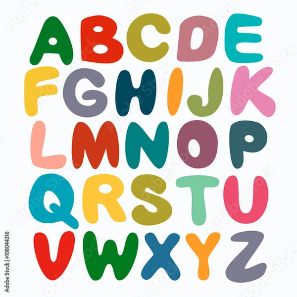 Obraz The English alphabet multi colors