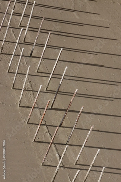 Fototapeta ladder on the wall