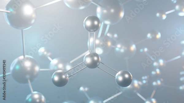 Fototapeta sulfur trioxide molecular structure, 3d model molecule, sulphur trioxide, structural chemical formula view from a microscope