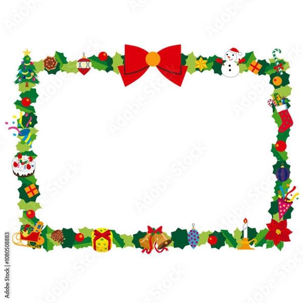 Fototapeta クリスマスのフレームとコピースペース 