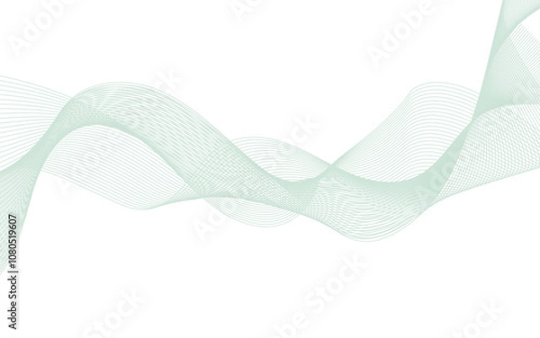 Obraz green wave background