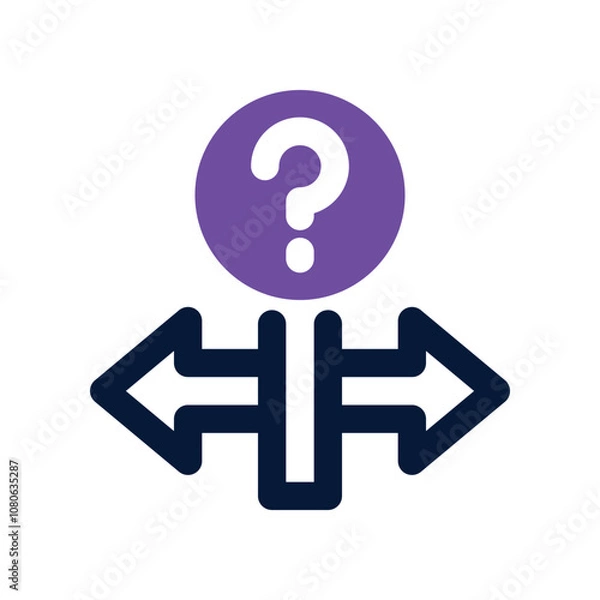 Fototapeta decision icon. vector dual tone icon for your website, mobile, presentation, and logo design.
