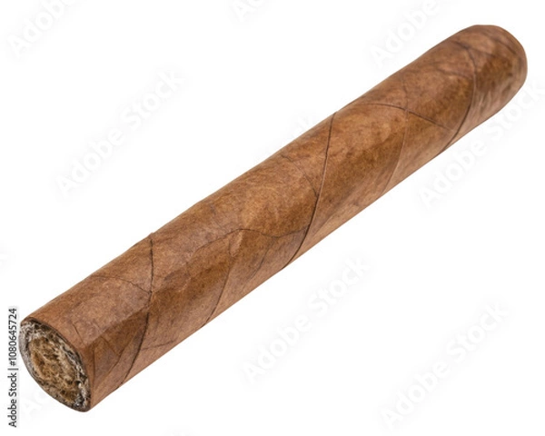 Fototapeta Isolated blunt on a white background in PNG format, ideal for use in discussions of lifestyle, social issues, and awareness around smoking or cannabis culture.

