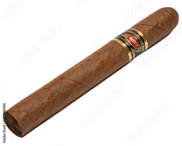 Fototapeta Isolated blunt on a white background in PNG format, ideal for use in discussions of lifestyle, social issues, and awareness around smoking or cannabis culture.

