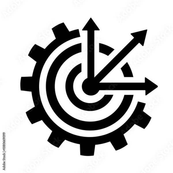 Fototapeta Vector illustration of the icon, the logo of the growth chart. Isolated on a white background.