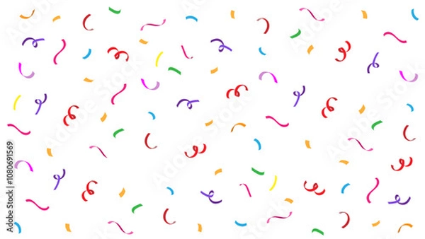 Fototapeta colorful confetti scattered on a festive and celebratory design