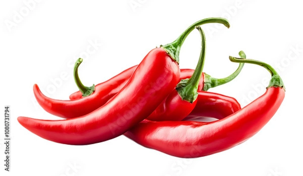 Obraz Red hot chili pepper isolated against a white background