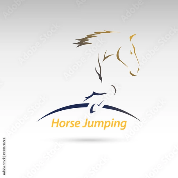 Obraz Logo skoki konia