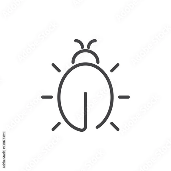 Obraz Bug icon Logo symbol outline set