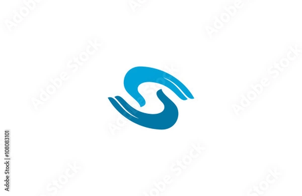 Obraz letter s hand logo