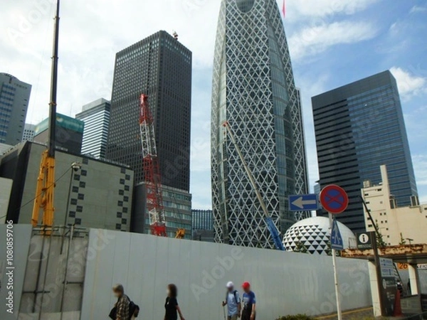 Fototapeta 再開発中の新宿駅西口の光景